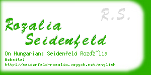 rozalia seidenfeld business card